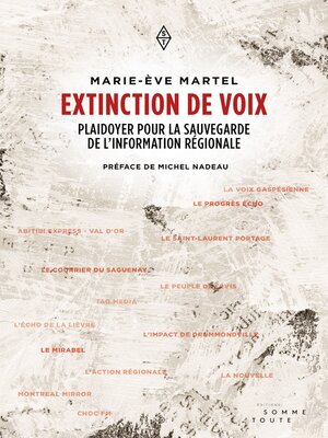 cover image of Extinction de voix